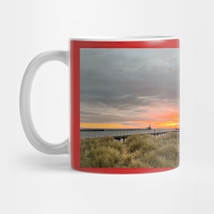 December sunrise over the dunes. Mug